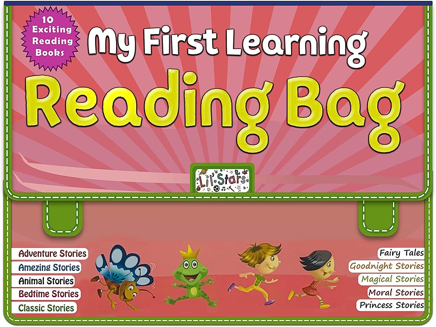 Laster Pre-School Reading Bag - Learning Exciting 10 Different Books set, Early Learning Books For Kids With Bag, Skill development Mind Sharping Set of books for Early education