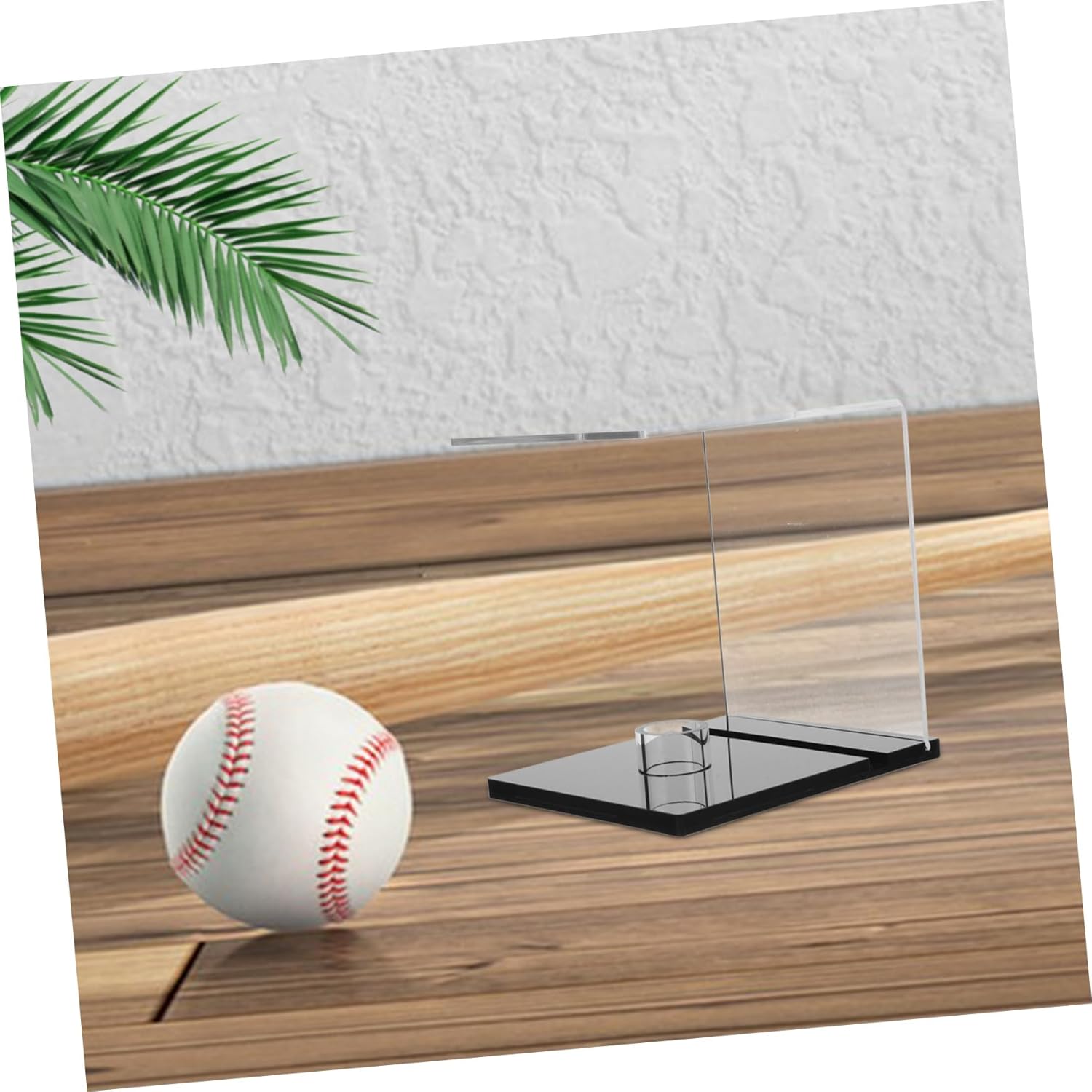 2pcs Acrylic Baseball Display Case Base Softball Protector for Showcasing Autographed Memorabilia for Home Office Sports Collection