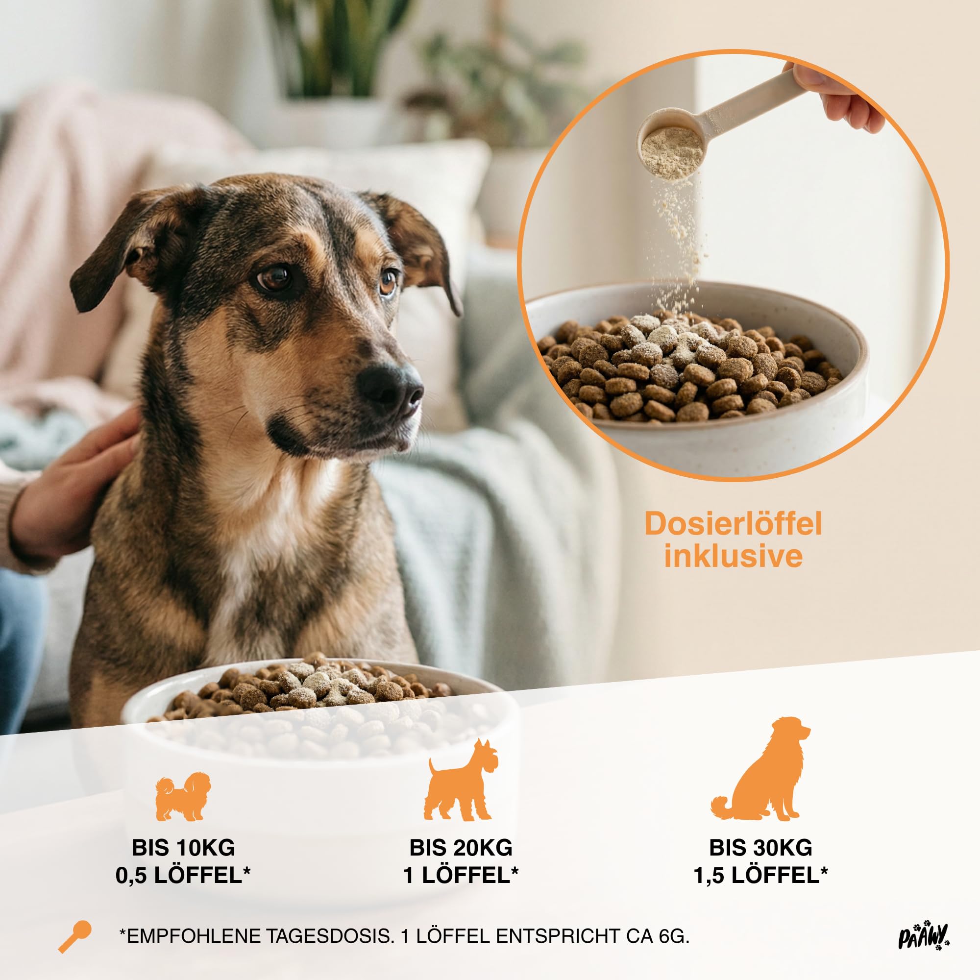 Probiotika Hund - 10-in-1 Wirkstoff-Komplex mit Ulmenrinde & Moor - Pro- & Präbiotika Futtertopping unterstützt bei Durchfall & Sodbrennen Hund - Gras- und Kotfresser Vorsorge Made in Germany