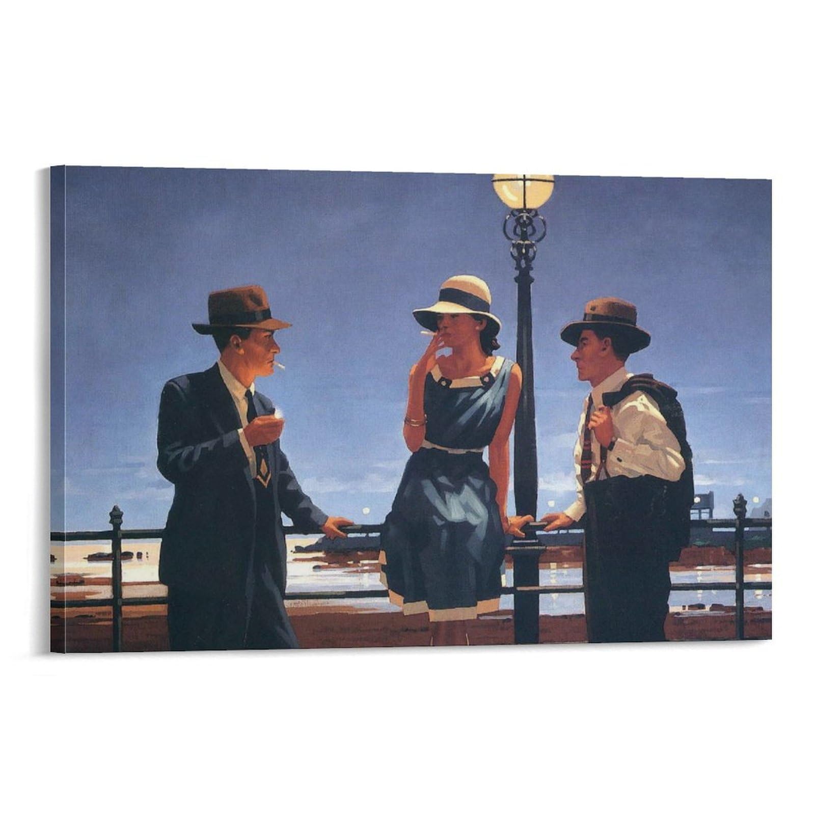 The Game of Life by Jack Vettriano Wall Art Prints - Home Decor Picture Canvas Painting Posters 20x30inch (50x75cm)