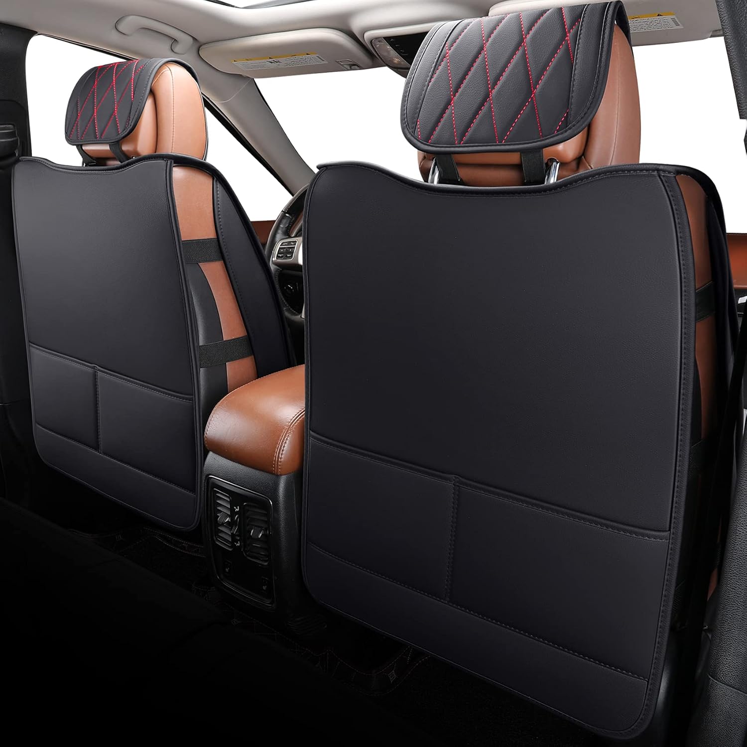 YIERTAI Seat Covers Full Set Compatible with Jeep Grand Cherokee 2011-2026 Pickup Truck Laredo Limited Classic SRT Airbag Compatiable Waterproof Faux Leather Car Cushion Protectors