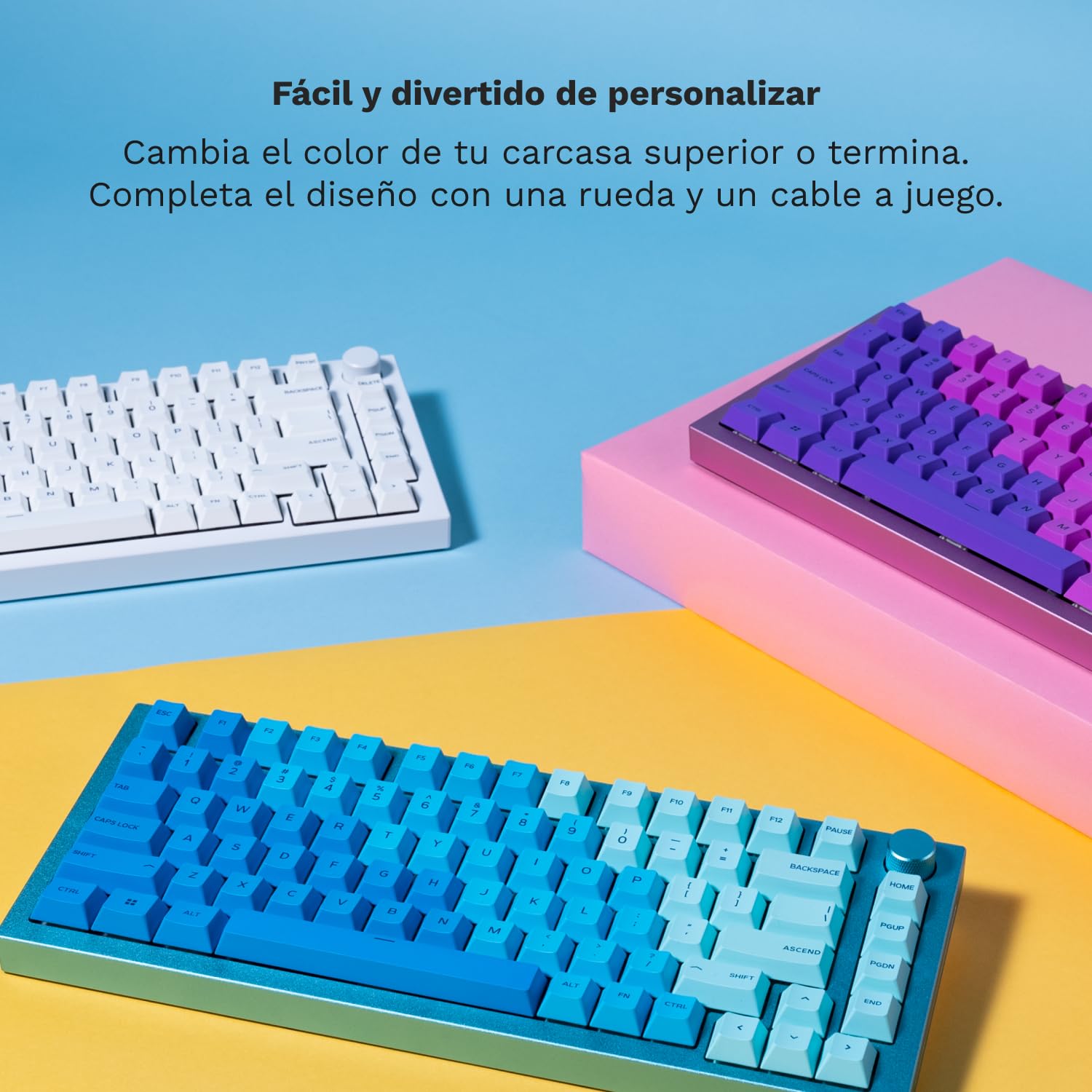 GLORIOUS GMMK Pro 75% Teclado Mecánico Hot Swap QWERTZ DE (Negro) | Switches lineales preengrasados, retroiluminación dinámica, placa aluminio, componentes dobles duraderos, perfil ergonómico