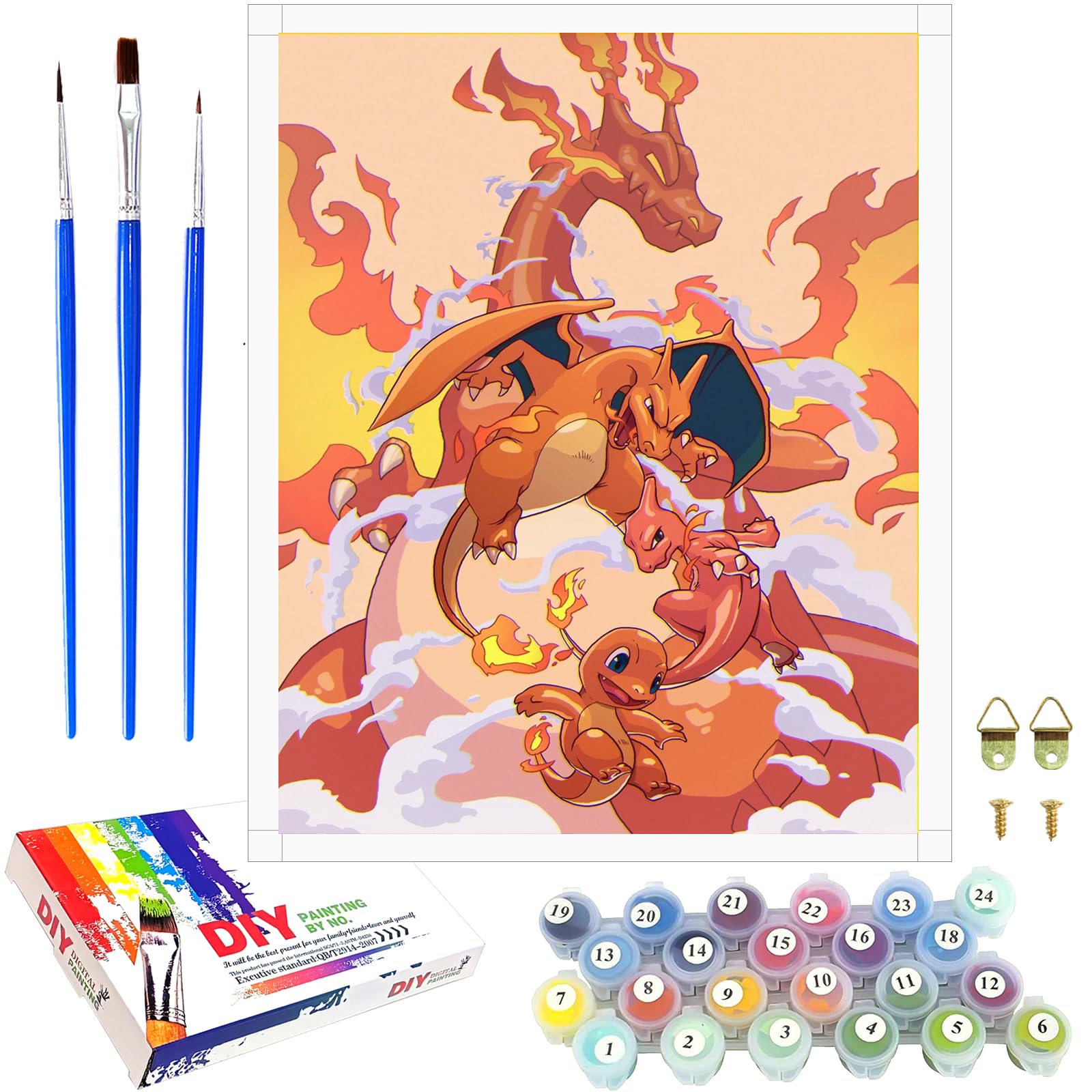 shinesky Malen Nach Zahlen Kinder Erwachsene Anfänger, Handgemalt Ölgemälde Kit für Mädchen Jungen ab 7 8 9 Jahre, DIY Anime Spielzeug als einen Kindergeburtstag Geschenk, Ohne Rahmen 40 x 50cm (Red)