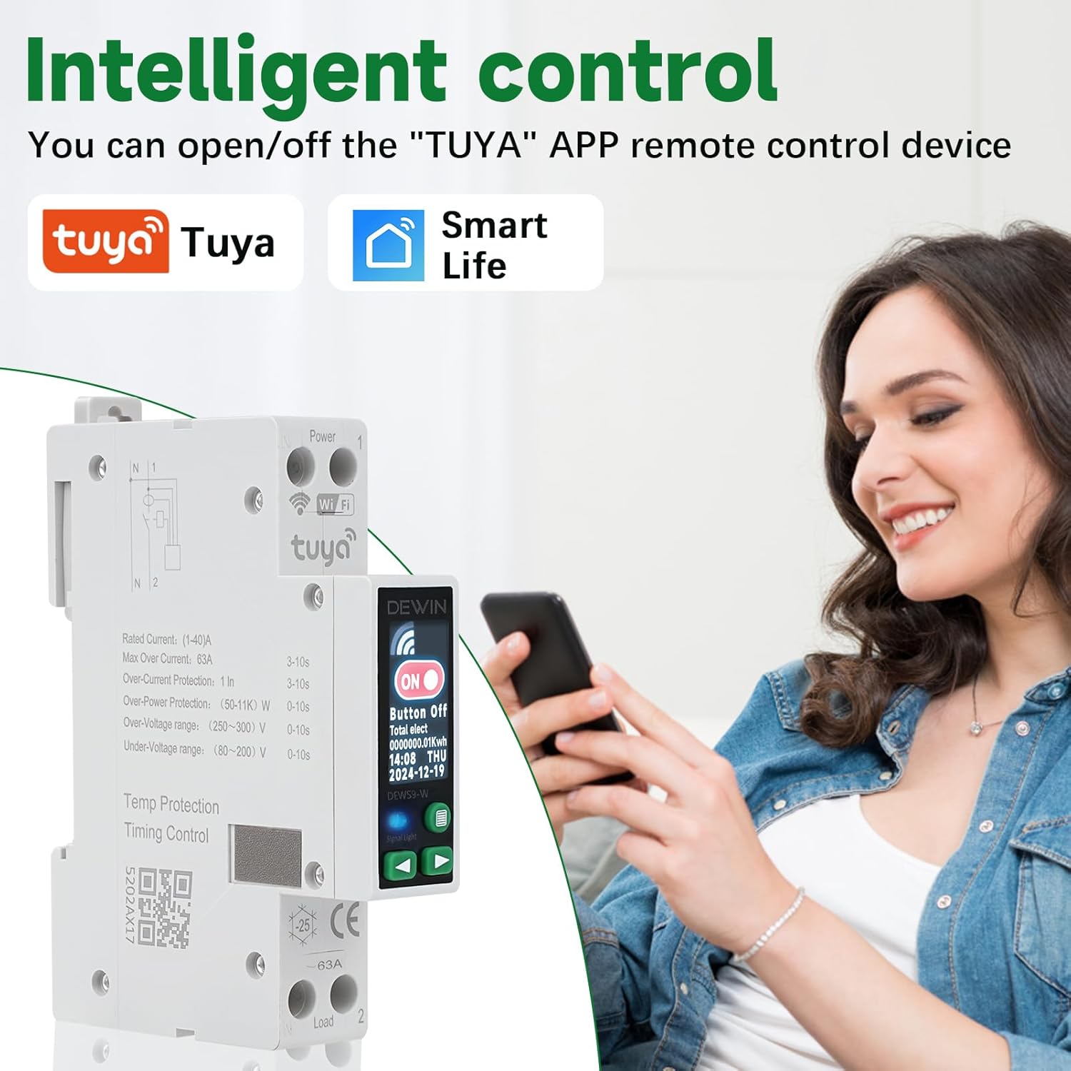 Intelligent control via Tuya and Smart Life apps