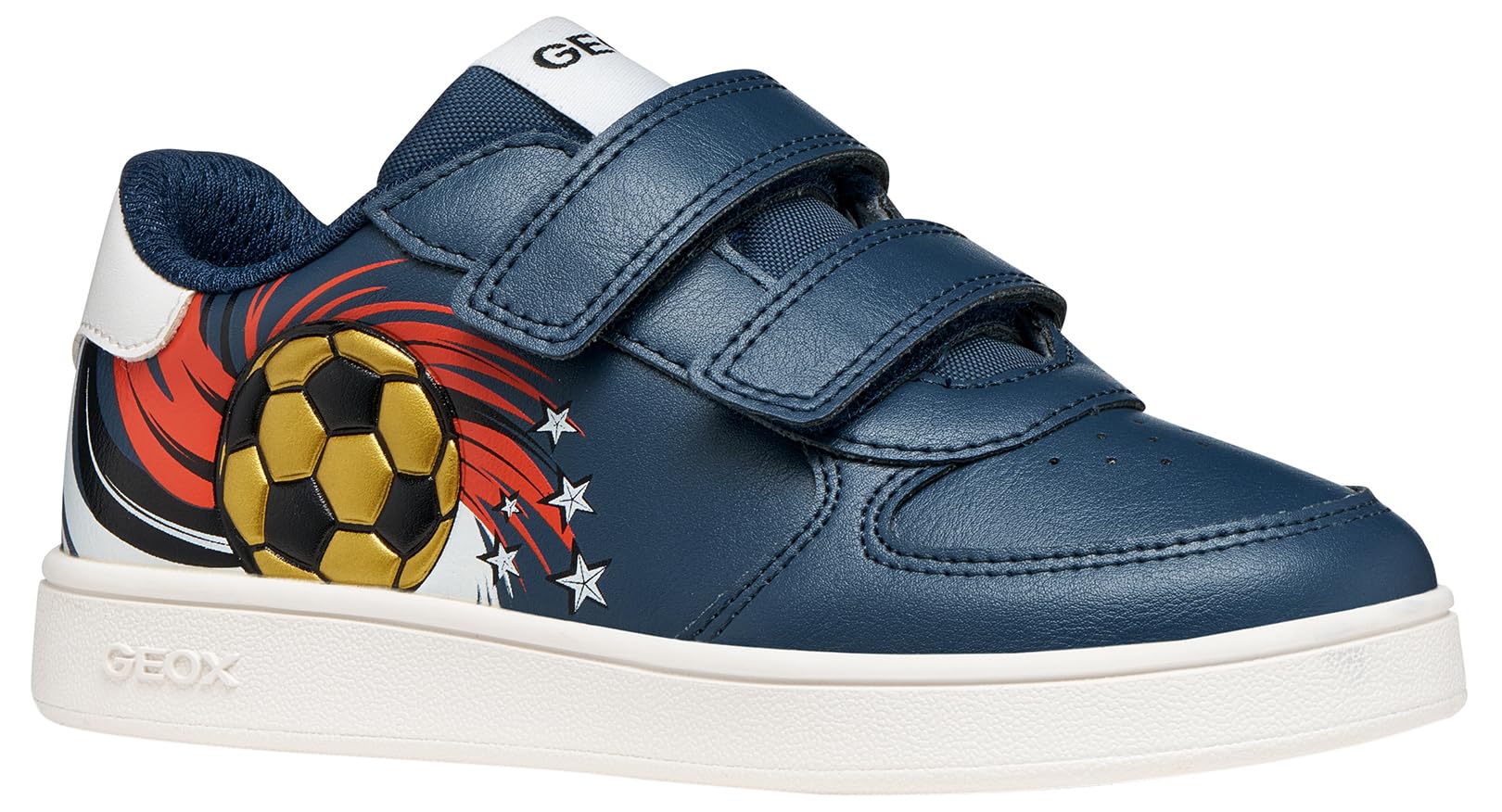 Geox J Eclyper Boy D Trainers, LT Navy/White, 35 EU