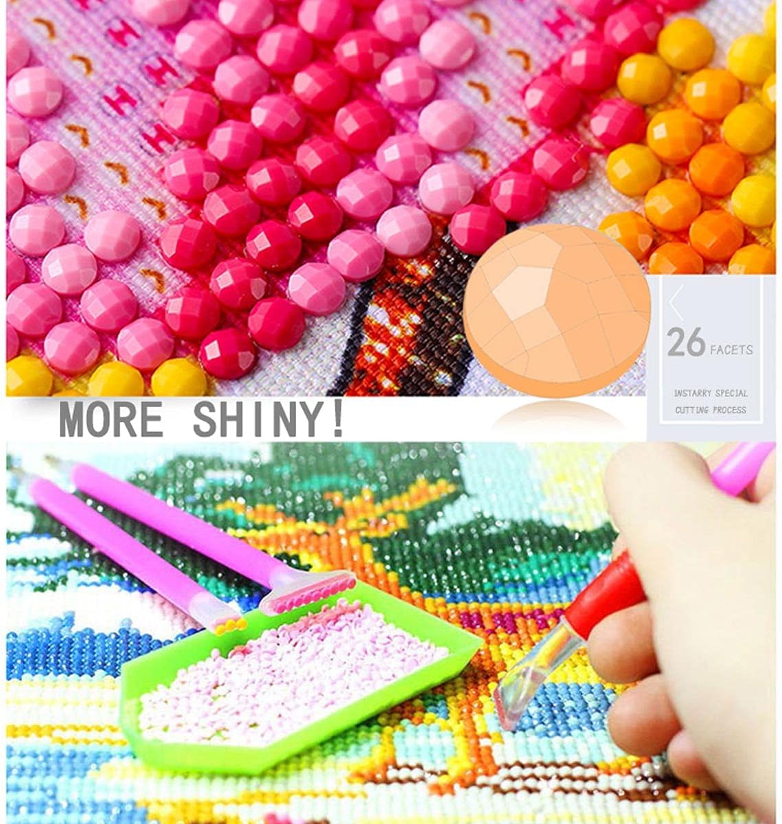 Instarry 5D DIY Diamond Painting Kits for Adults Large Size Sailboat Cross Stitch Embroidery Living Room Bedroom Wall Decor 23.6x43.3 inch