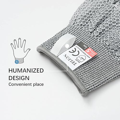 Miniatura 5 de Guantes resistentes a cortes, EN388 Nivel 5 Guantes resistentes a cortes, Guantes sin cortes, Guantes a prueba de cortes, Grado alimenticio