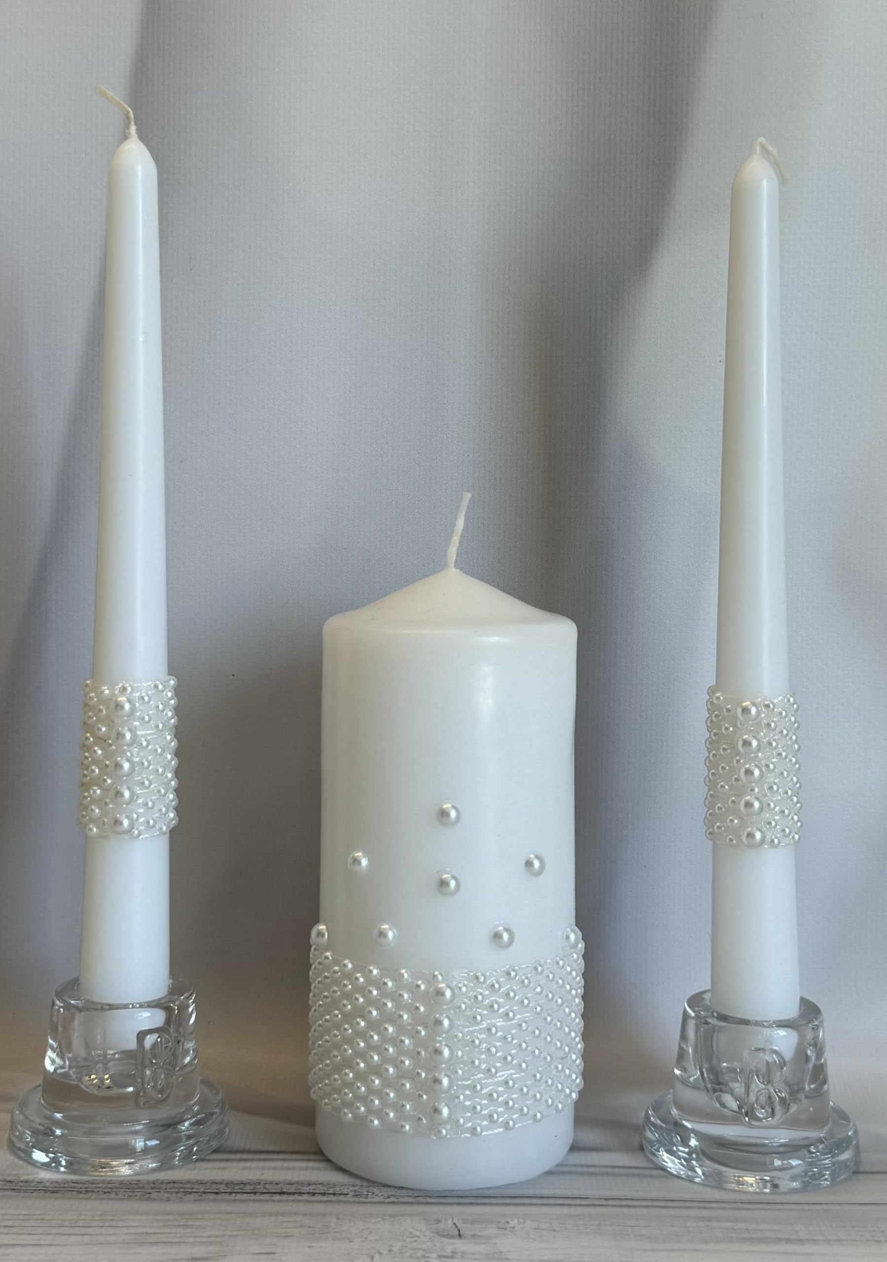 Magik Life Unity Candle Set for Wedding - Wedding Accessories for Reception Ceremony - Candle Sets - 6 Inch Pillar and 2 10 Inch Tapers - Decorative Pillars