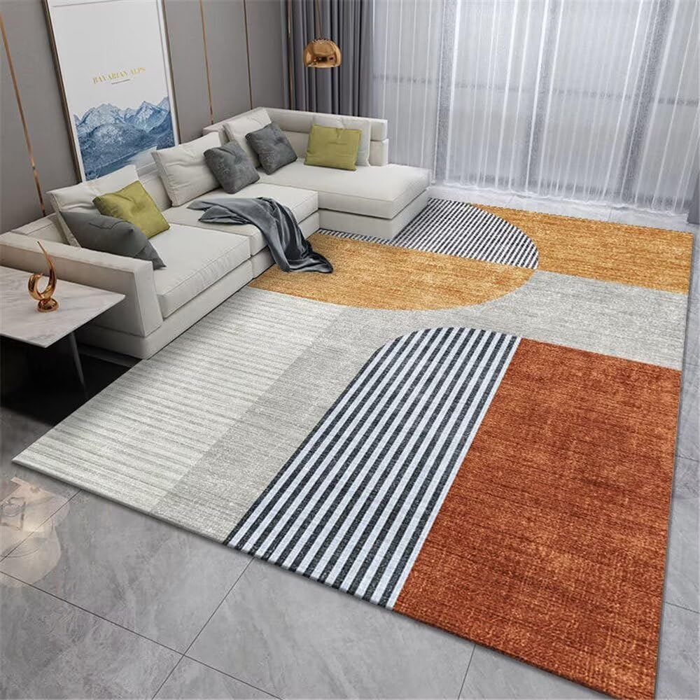 Tapis d'entrée grand format 200x300cm | Tapis couloir long moderne gris