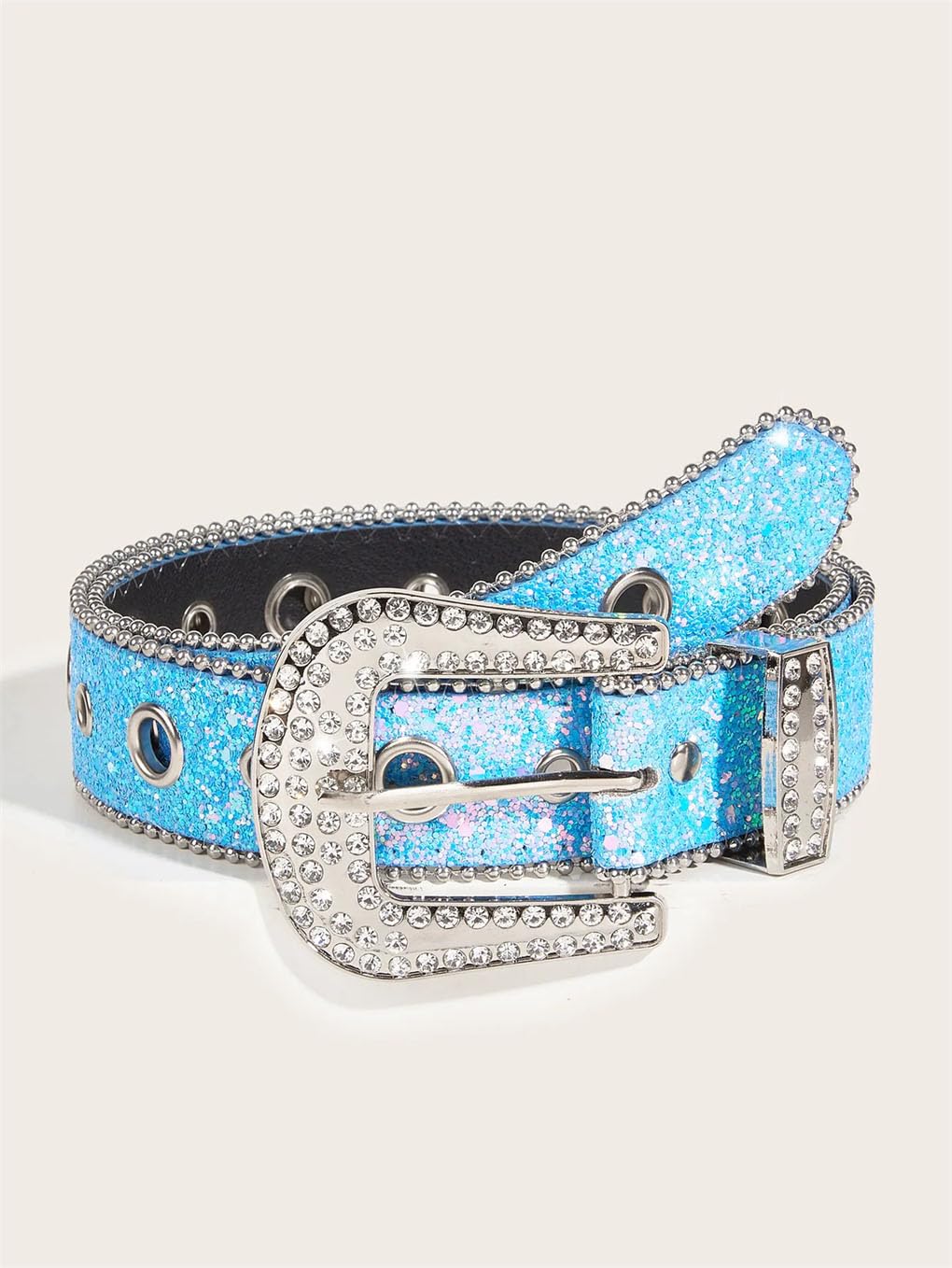 Cinturón de piel sintética con diamantes de imitación para mujer, accesorios de vestir