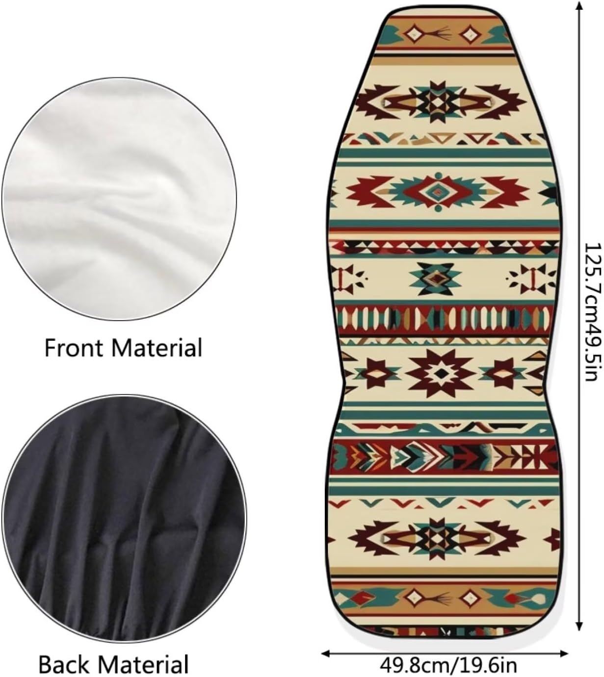 Howilath Ethnic Western Aztec Tribal Car Front Seat Cover 2 Pack Universal Fit Interior Accessories Seat Protector Cushion Covers Fit Most Vehicle