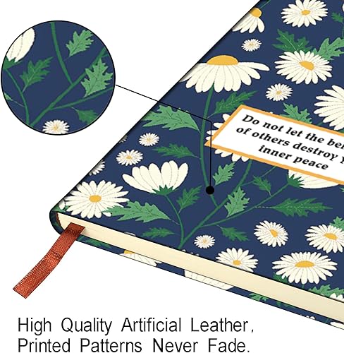 Miniatura 4 de Diario motivacional de cuero, regalo de motivación, diario inspirador, cuaderno de tapa dura de cuero para escribir cuaderno A5 (ve con confianza en