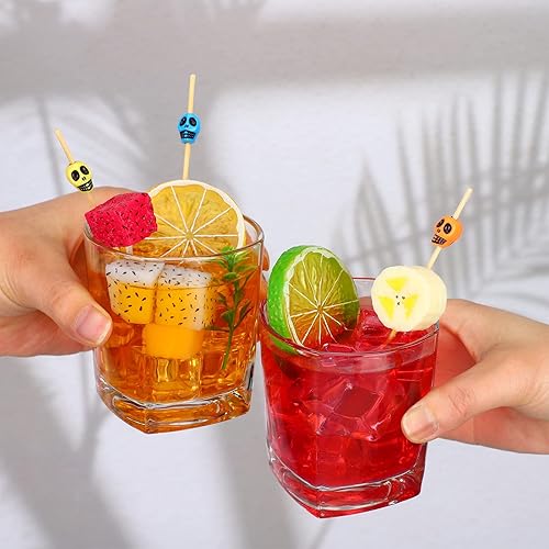 Miniatura 5 de 800 palillos de calavera, palillos de dientes de calavera, palillos de cóctel para bebidas, brochetas de 4.7 pulgadas, sándwich de lujo, aperitivo,
