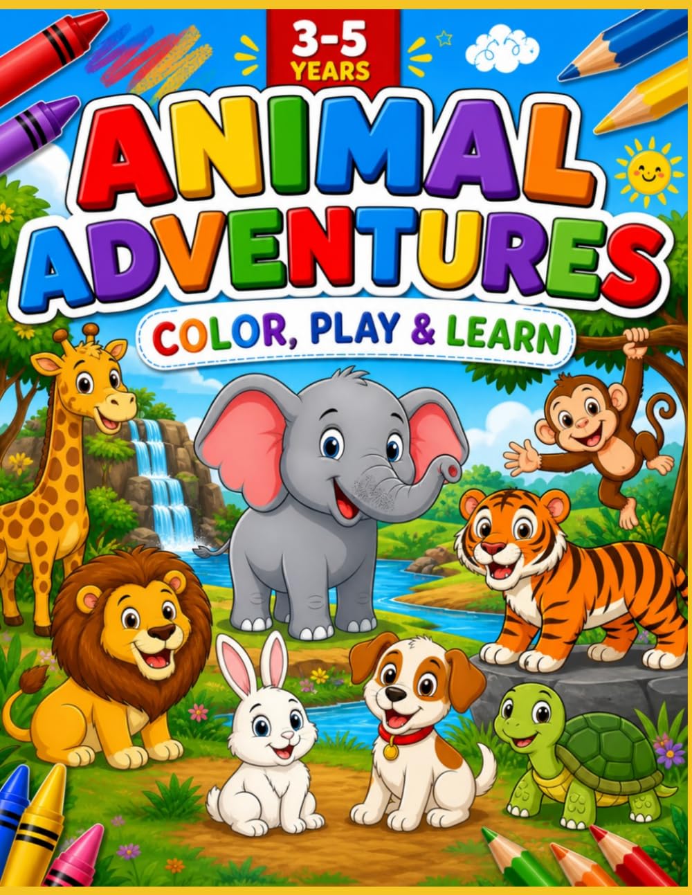 Animal Adventures: Color, Play & Learn