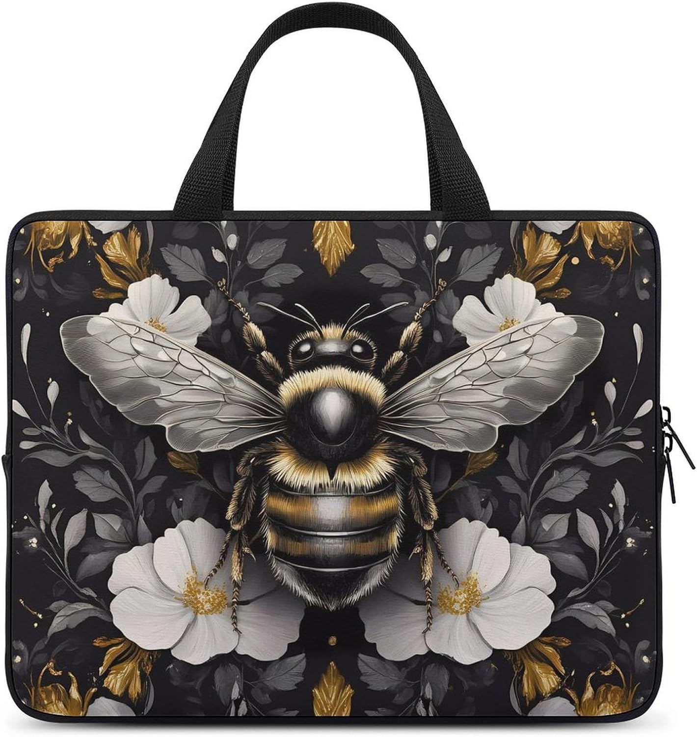 Big_4x_art_high_Bee Laptop Bag Lightweight Computer Bag Carrying Case for Work Business