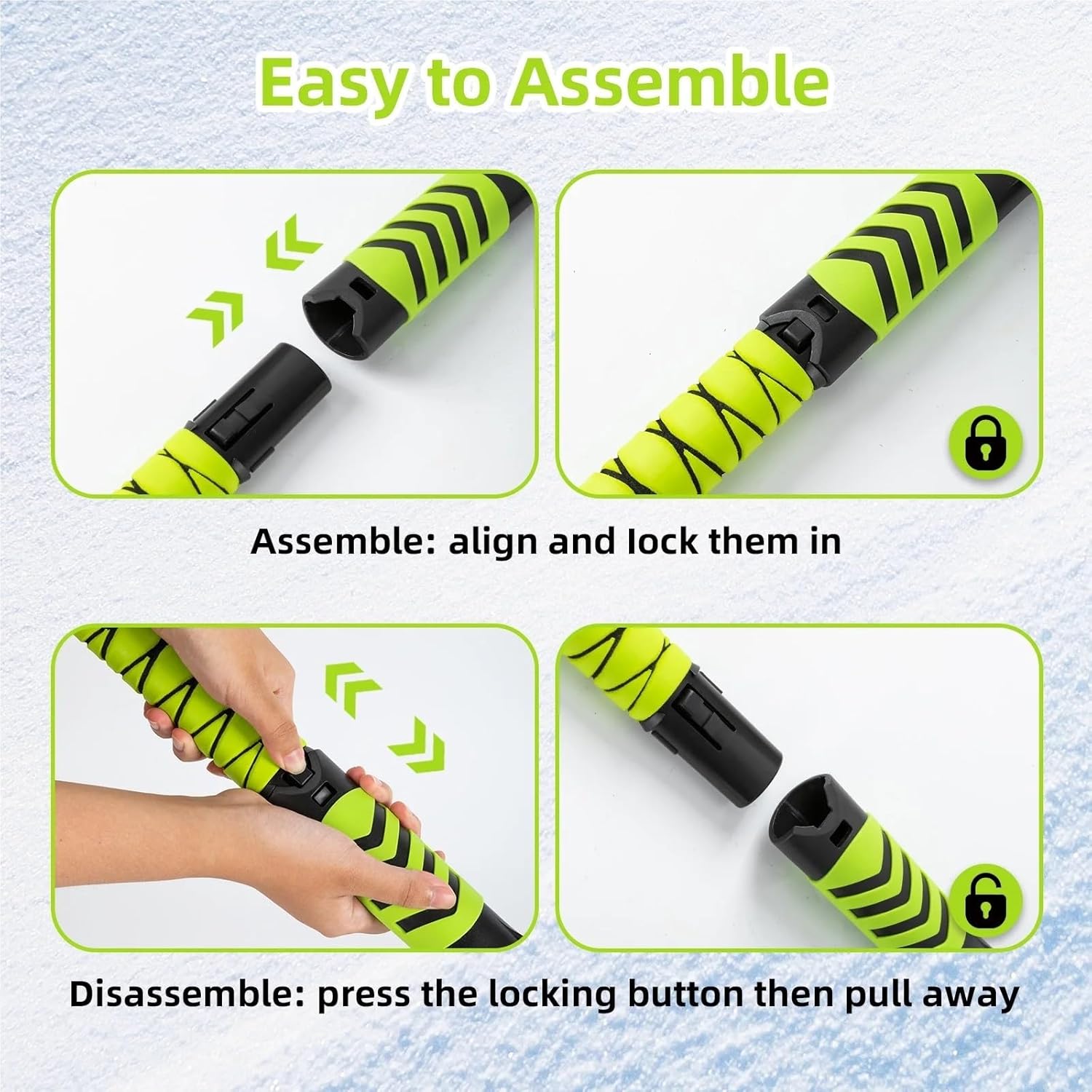 Ultimate Car Snow Cleaner,2-in-1 Ice Scraper & Brush with Extendable Handle, Effortlessly Clear Windshield in Winter