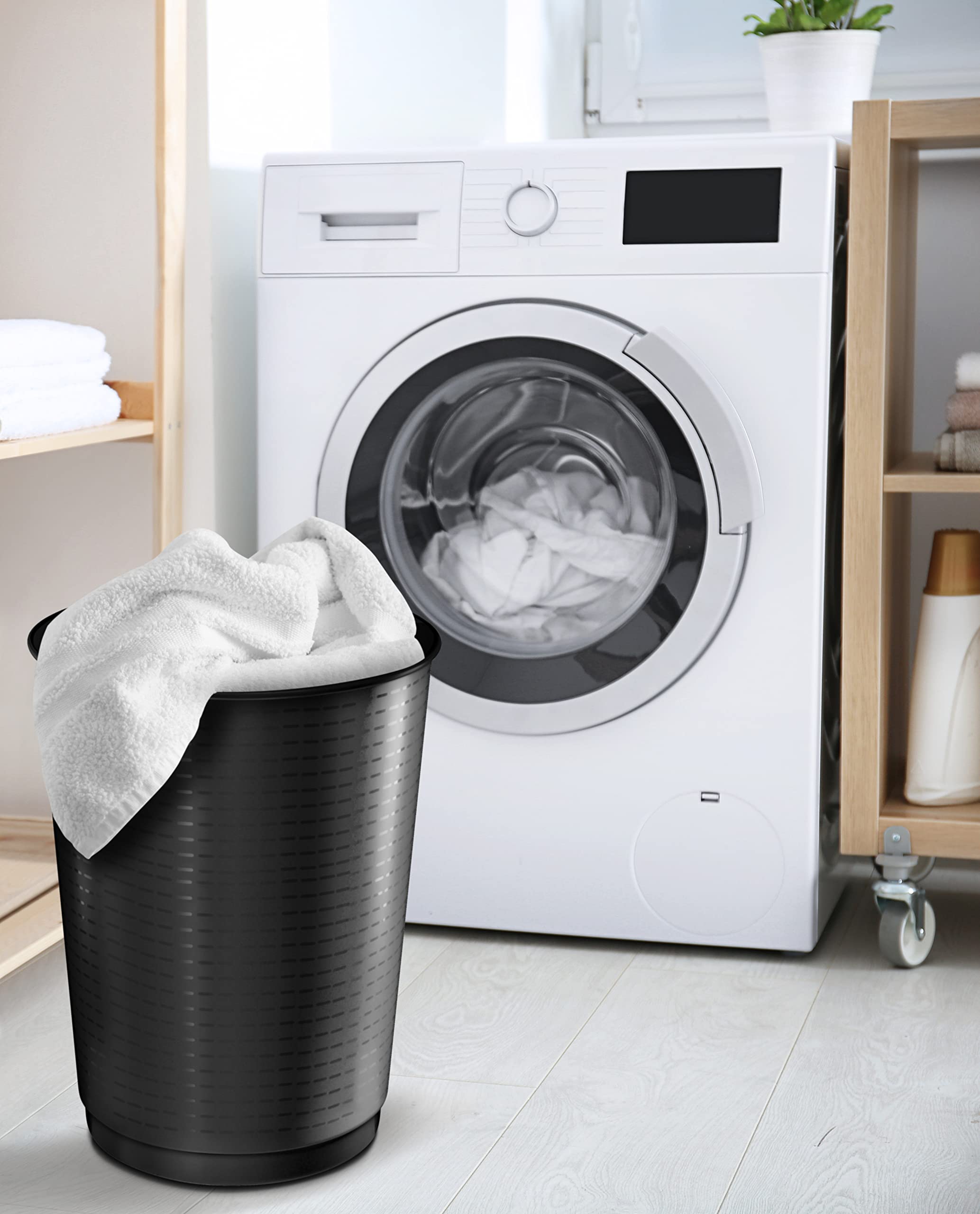 Corbeille à papier maxi capacité Cep Pro noire 40 L | Polypropylène, 49 cm