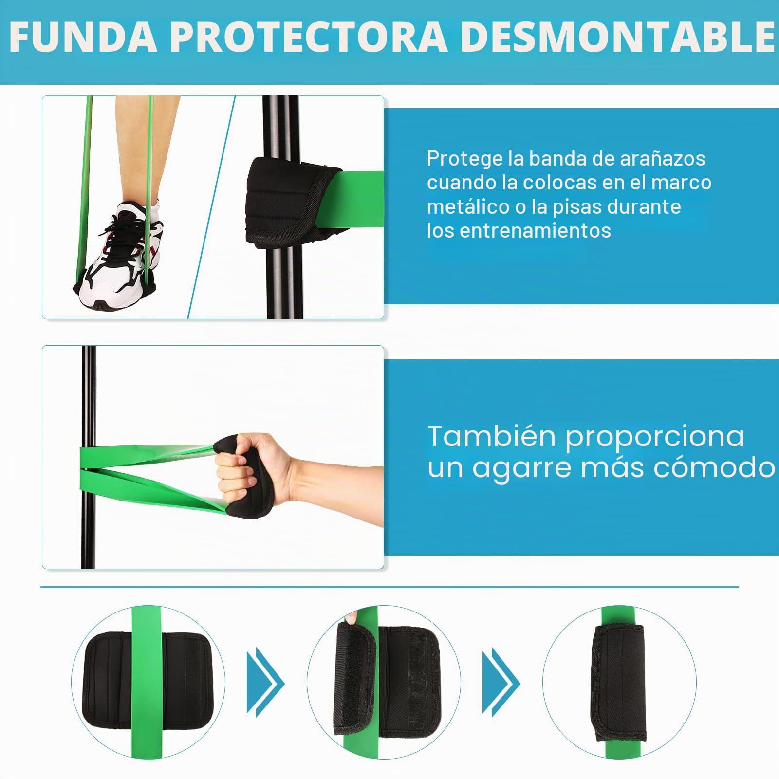 TOMSHOO Bandas de Resistencia, 5pcs Bandas Elasticas de Fitness de Látex Natural con 1 Anclaje de Puerta y 2 Manija, Pull Up Bands Set para Entrenamiento de Fuerza Estiramiento Yoga Pilates Culturismo