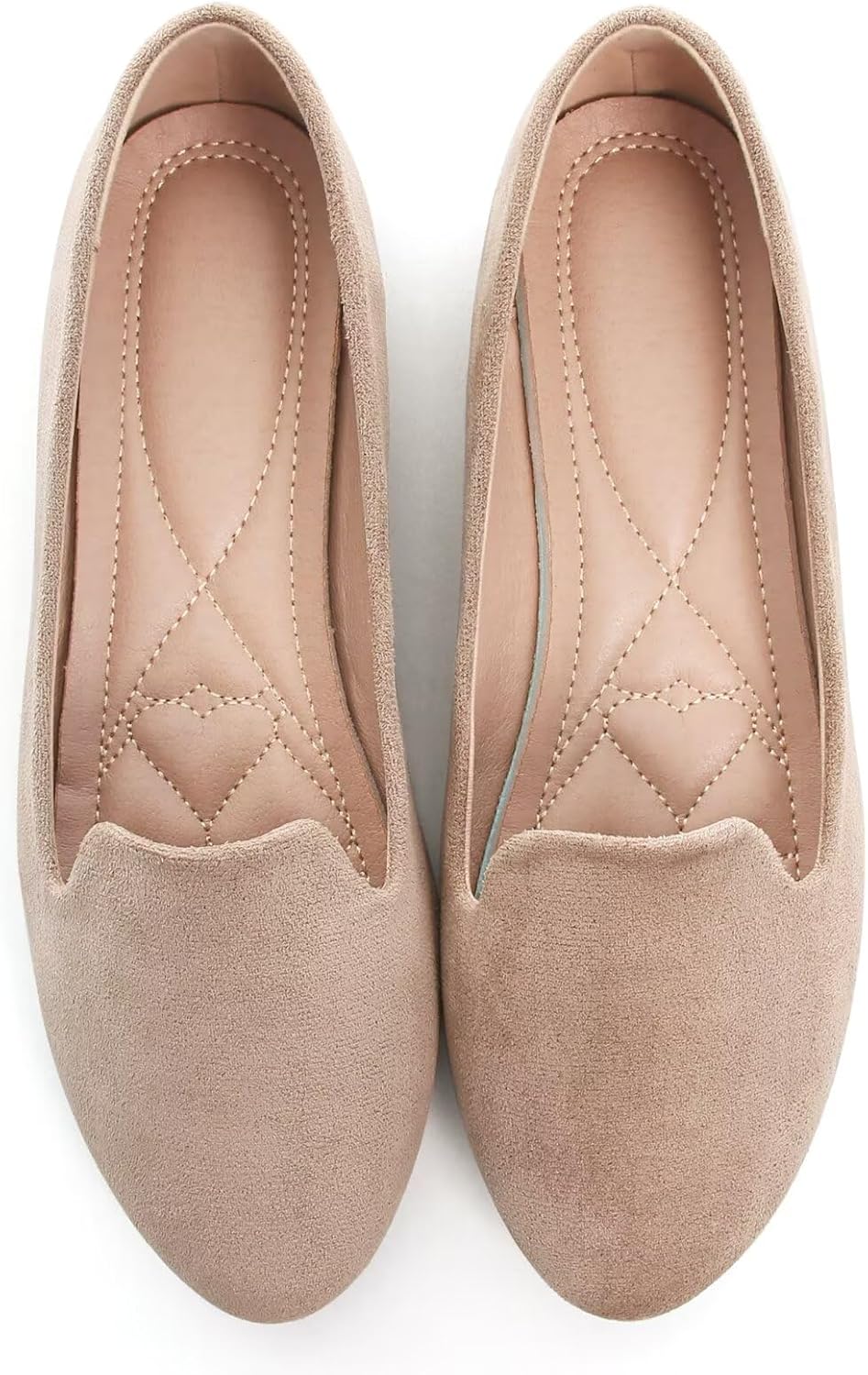 SAILING LU Women's Round Toe Comfortable Ballet Shoes for Women Dressy Slip-ons Loafers Khaki Size 9 - Image 3