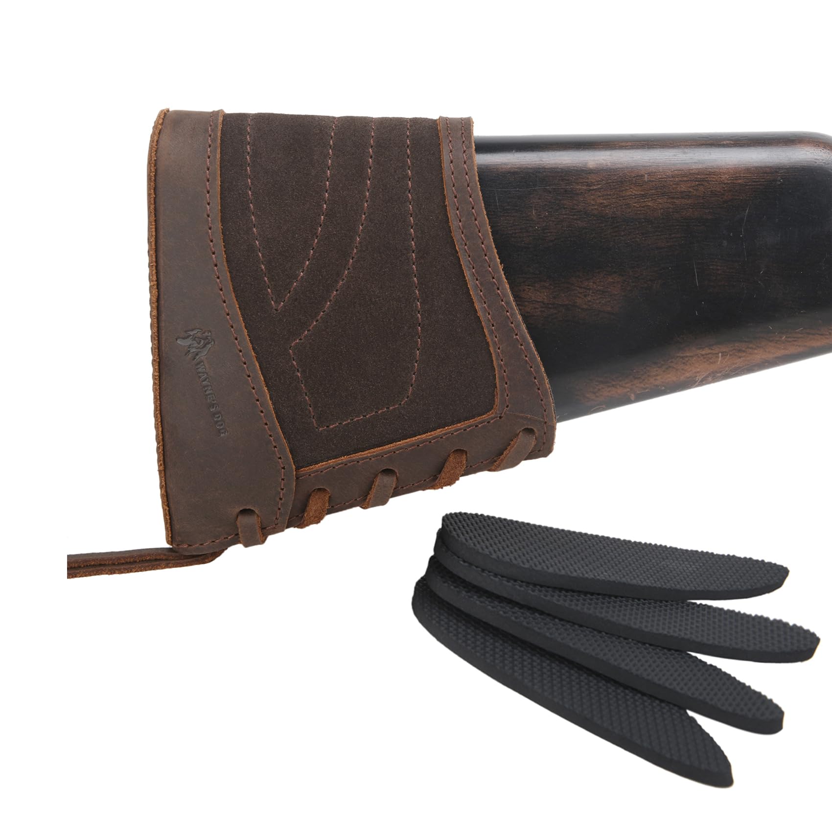 Tas Trost Leder Jagdgewehr-Rückstoßdämpfer,Schrotflinten-Kolbenschutz Gewehrkolben
