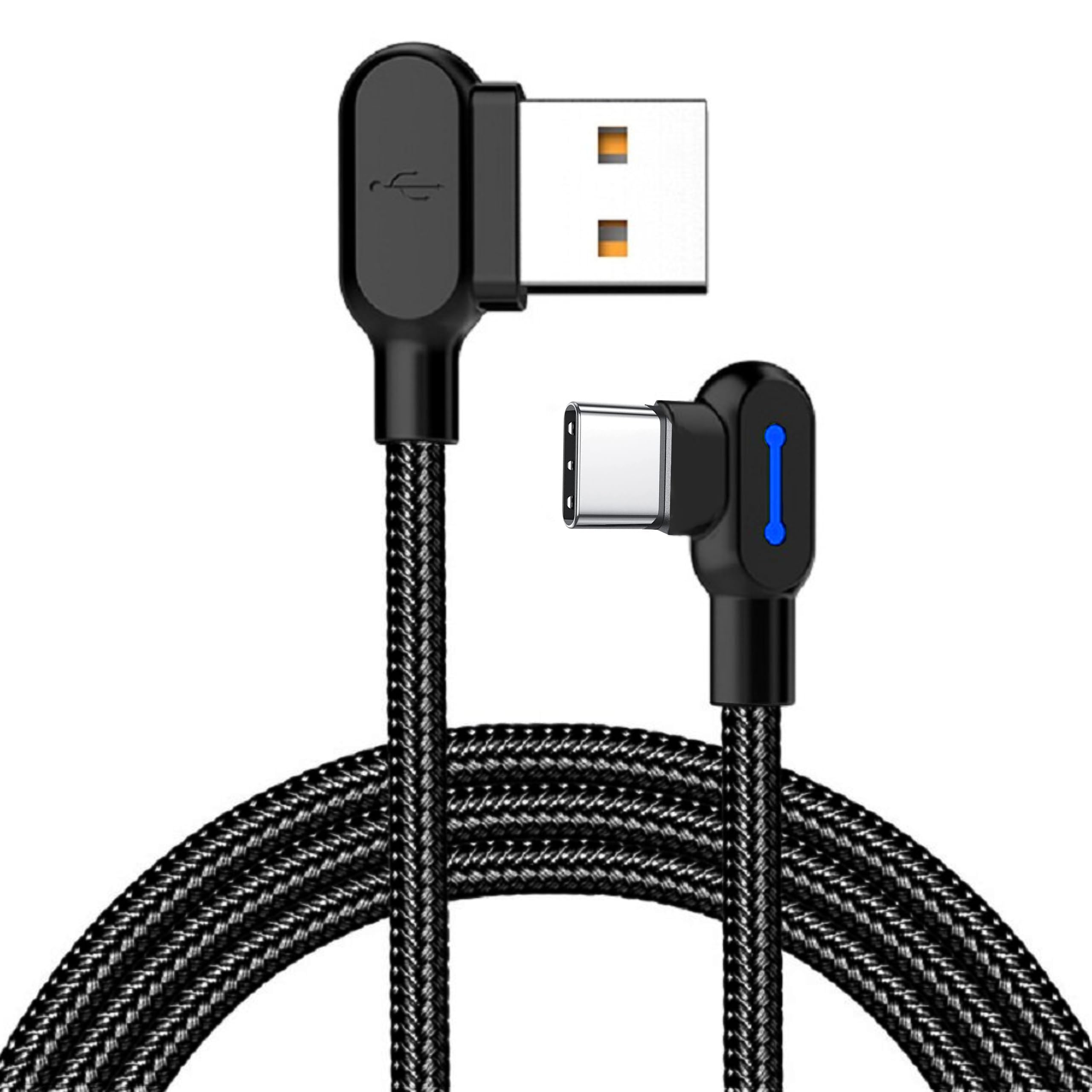 USB C Charger Cable Right Angle, 1M Samsung Charger, 3.1A Type C Charger Cable Fast Charging, Usb c Nylon Braided USB C Cable for Samsung S21 S10 S9, Note 10, Huawei, Sony Xperia, LG