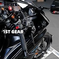 Vista 5 de Palancas de embrague de freno plegable para motocicleta para Yamaha MT09 MT 07 2021 para Tracer 900 700 XJ6 FZ6 FZ8 XSR (Color negro y rojo)