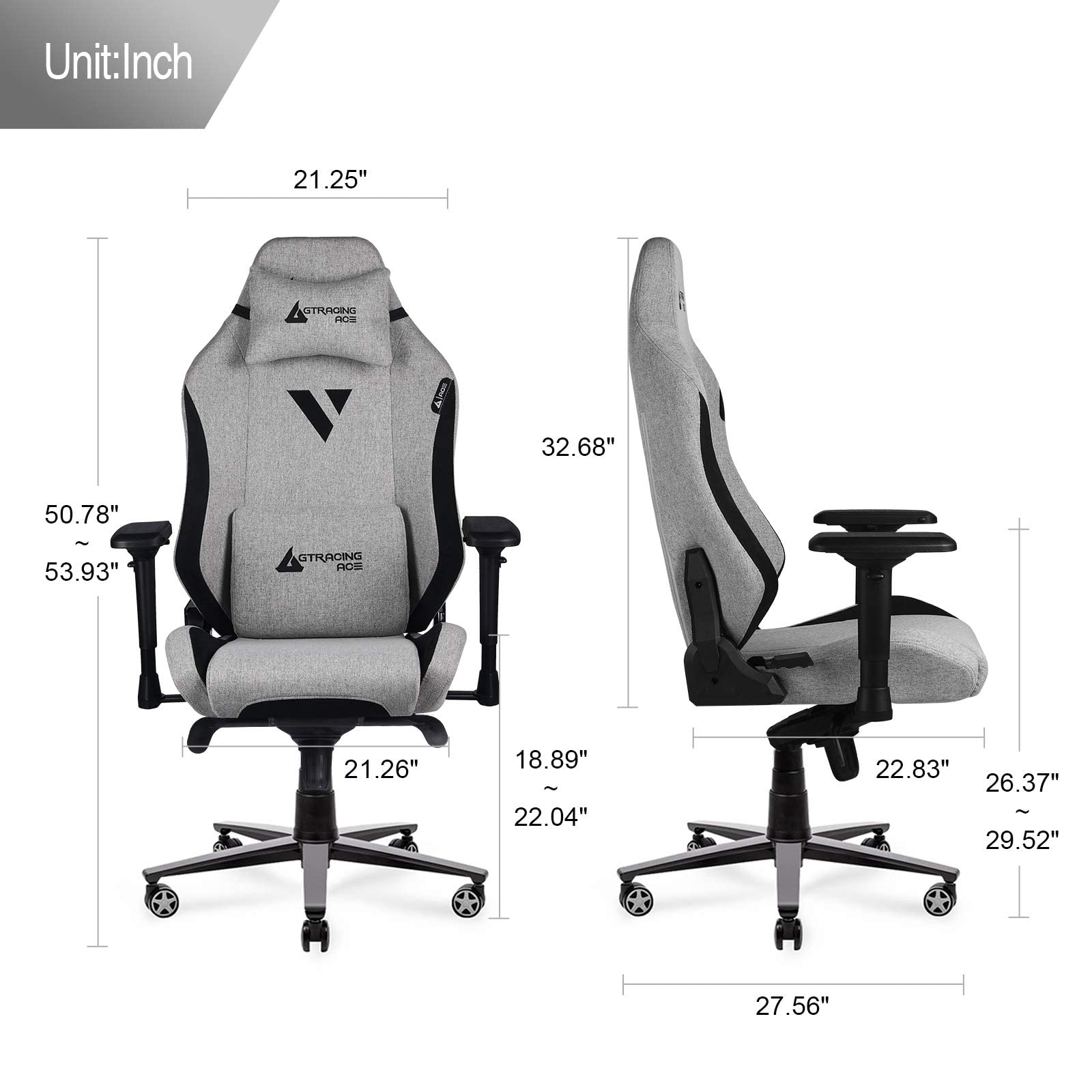Xburan Gaming Chair 350lb Big and Tall High Back Computer Office Chair