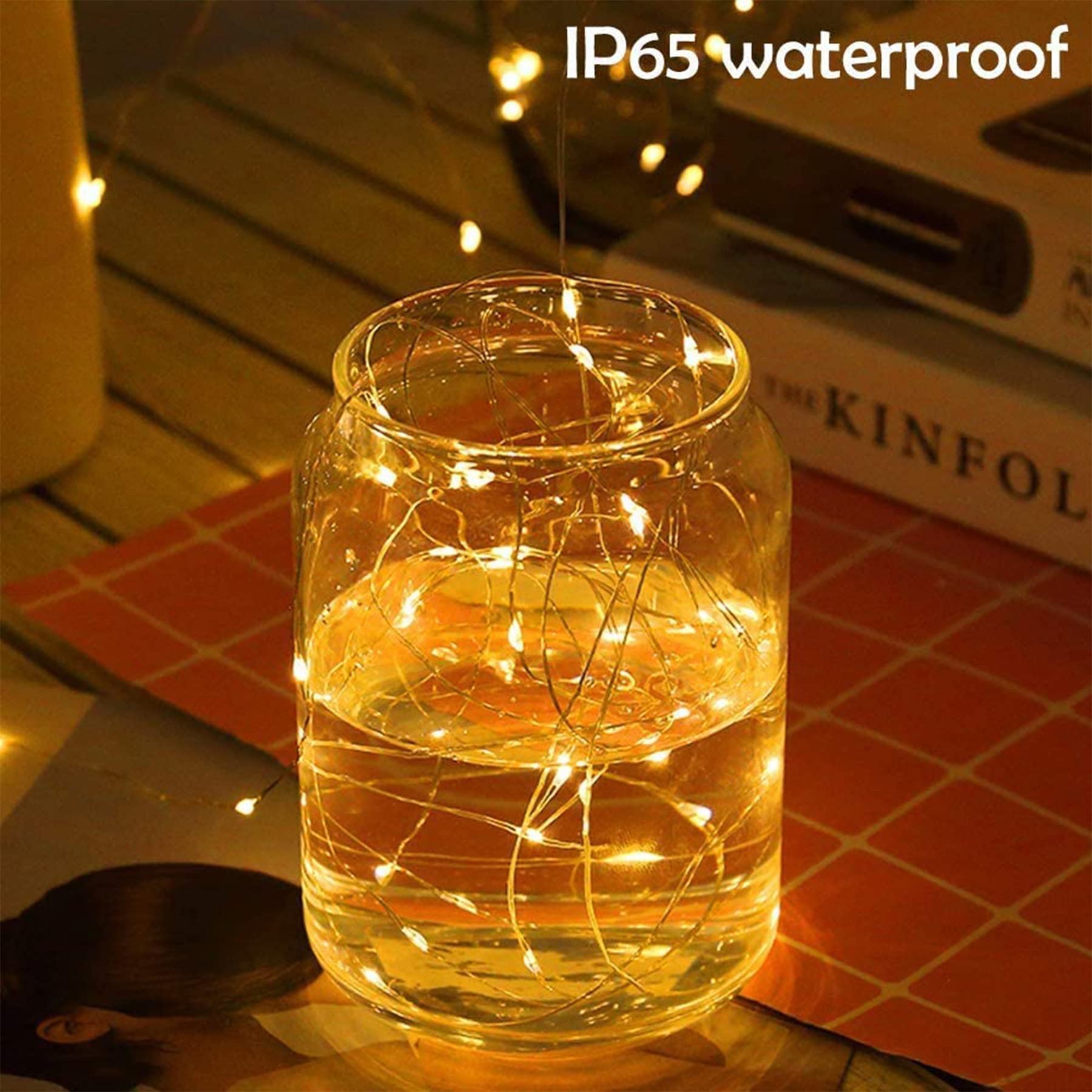 Lezonic Filo di luci solari per esterni, confezione da 4, 12 m, 120 LED, 8 modalità, impermeabili, filo di rame, luci da giardino per casa, alberi, patio, cortile, recinzione, decorazioni per feste di