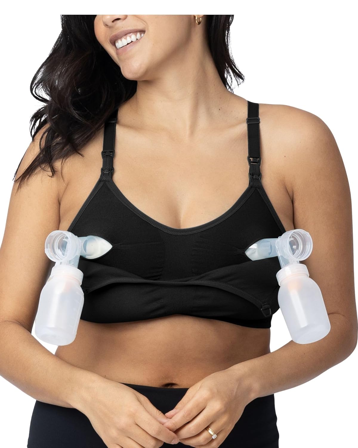 Kindred Bravely Sublime Sports Pumping Bra Hands Free Adjustable Pumping Bra with EasyClip for All Breast Pumps