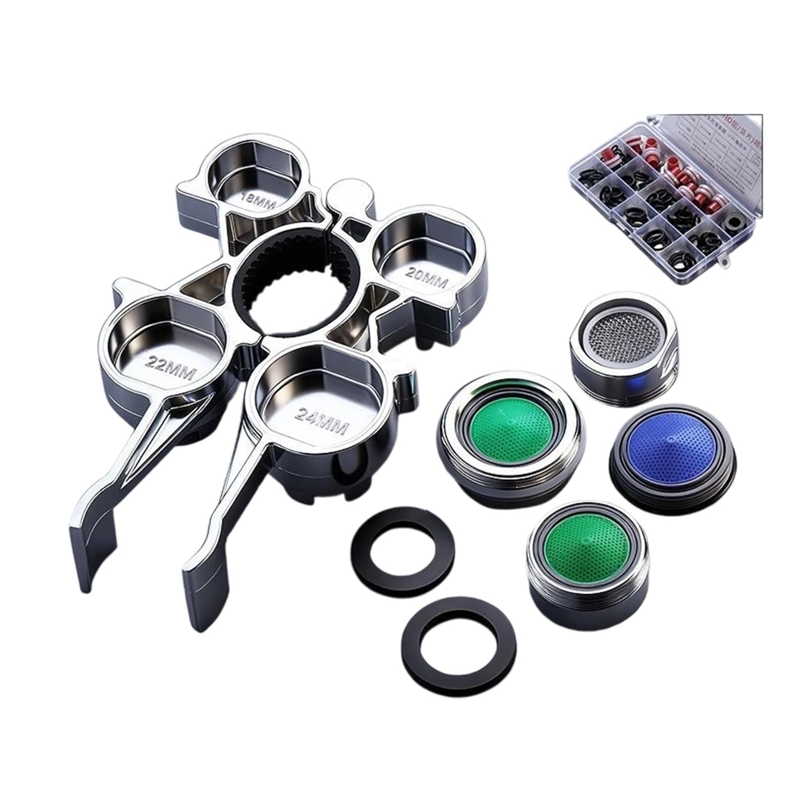 Water Saving Flows Restrictors Insert with Removal Wrench Tap Bubblers Faucet Caches Aerators for Bathroom or Kitchen Tap Bubblers Water Saving Splash Proof Kitchen