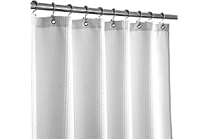 Waffle Weave Shower Curtain, 84'' Long