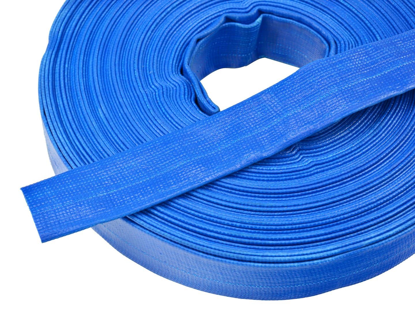 Garronda PVC Flachschlauch 1 Zoll 100 m Druckschlauch 2 bar Layflat-Schlauch Wasserförderschlauch Bewässerung Wassertransport Garten Entwässerung GD-0235 Blau