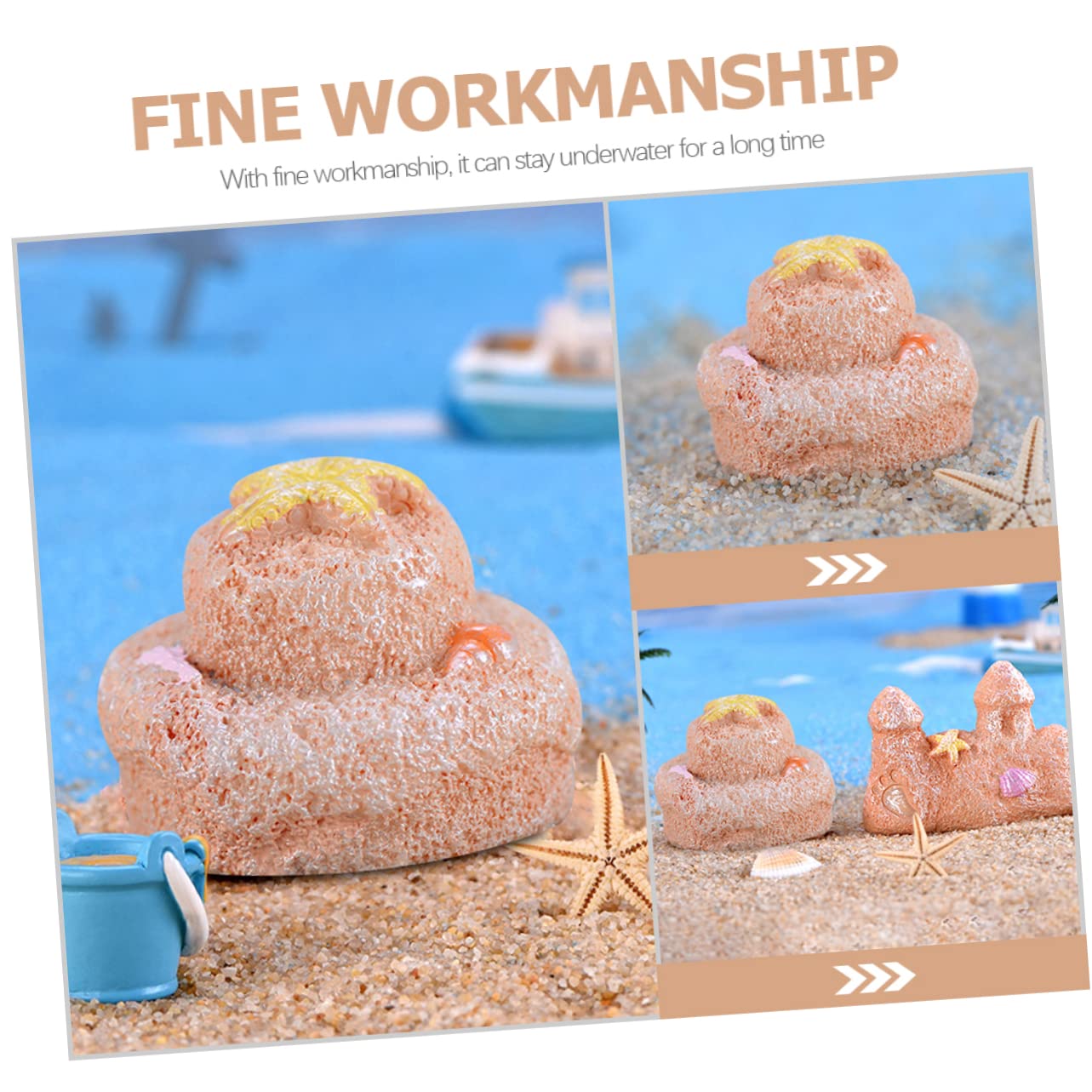 FUNOMOCYA 6pcs Beach Sand Castle Easy Clean Beach Party Favors for Outdoor Random Style