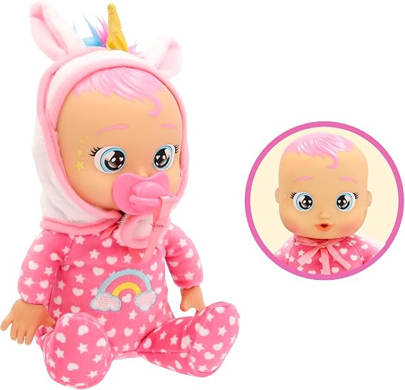Cry Babies Dreamy Tiny Cuddles Plush Baby Doll Cries Real Tears Soft Newborn Style Doll Toy For Kids Age 3 Years and Up