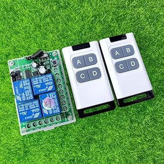 315/433Mhz Remote Control Switch for Light,Door, Garage Universal Remote DC12V 24V 4CH Relay Radio Receiver and Remote Controller