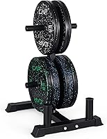 Vista 48 de CAP Barbell - Juego de discos olímpicos de goma de 2 pulgadas con soporte de 6 postes, 100-370 libras, múltiples opciones