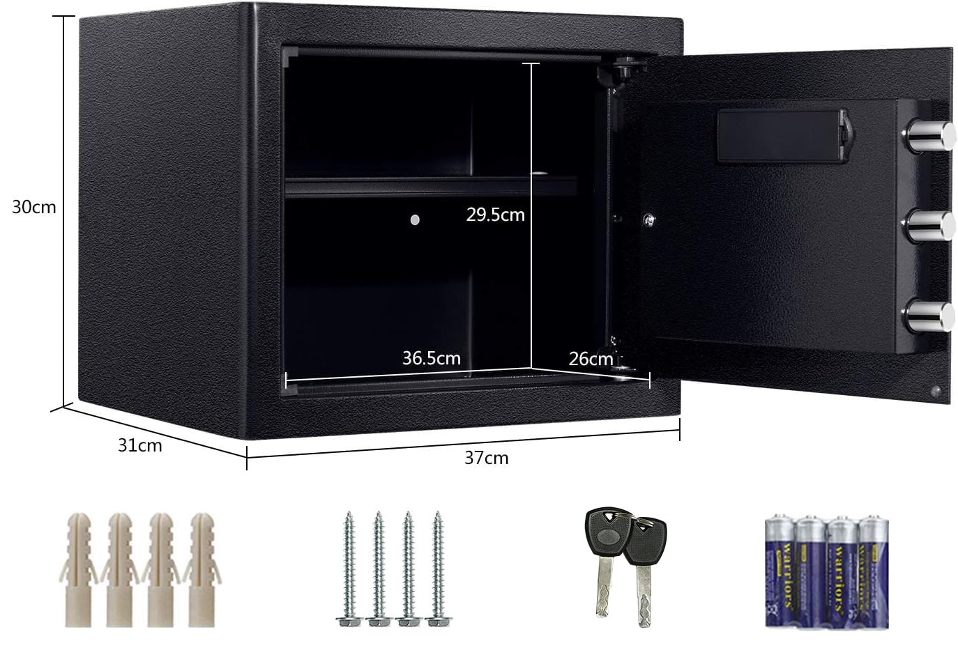 Amazon.co.jp: NATRKE 金庫 28L 家庭用金庫 小型簡易保管庫 暗証番号