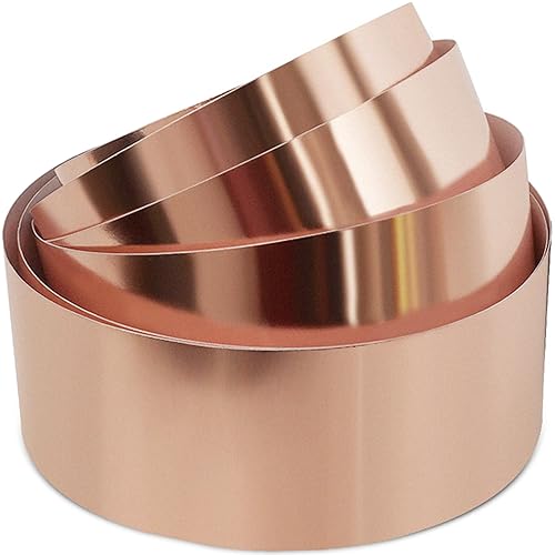 Miniatura 7 de Cinta de aluminio de cobre (6 pulgadas x 33 pies) con cinta adhesiva de cobre doble conductora para guitarra, reparaciones eléctricas, artes y