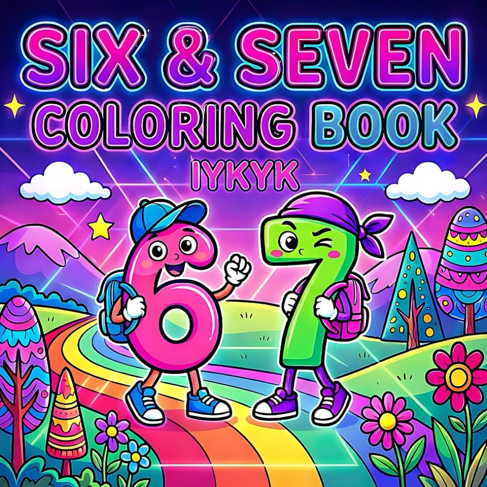 The 67 colouring book: The sixty seven craze, IYKYK Meme Coloring Book for kids, tweens and teens.