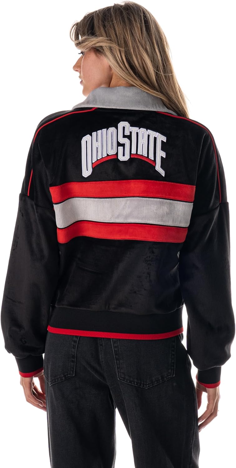 The Wild Collective Women's Ohio State Velvet Cord Jacket - Image 2