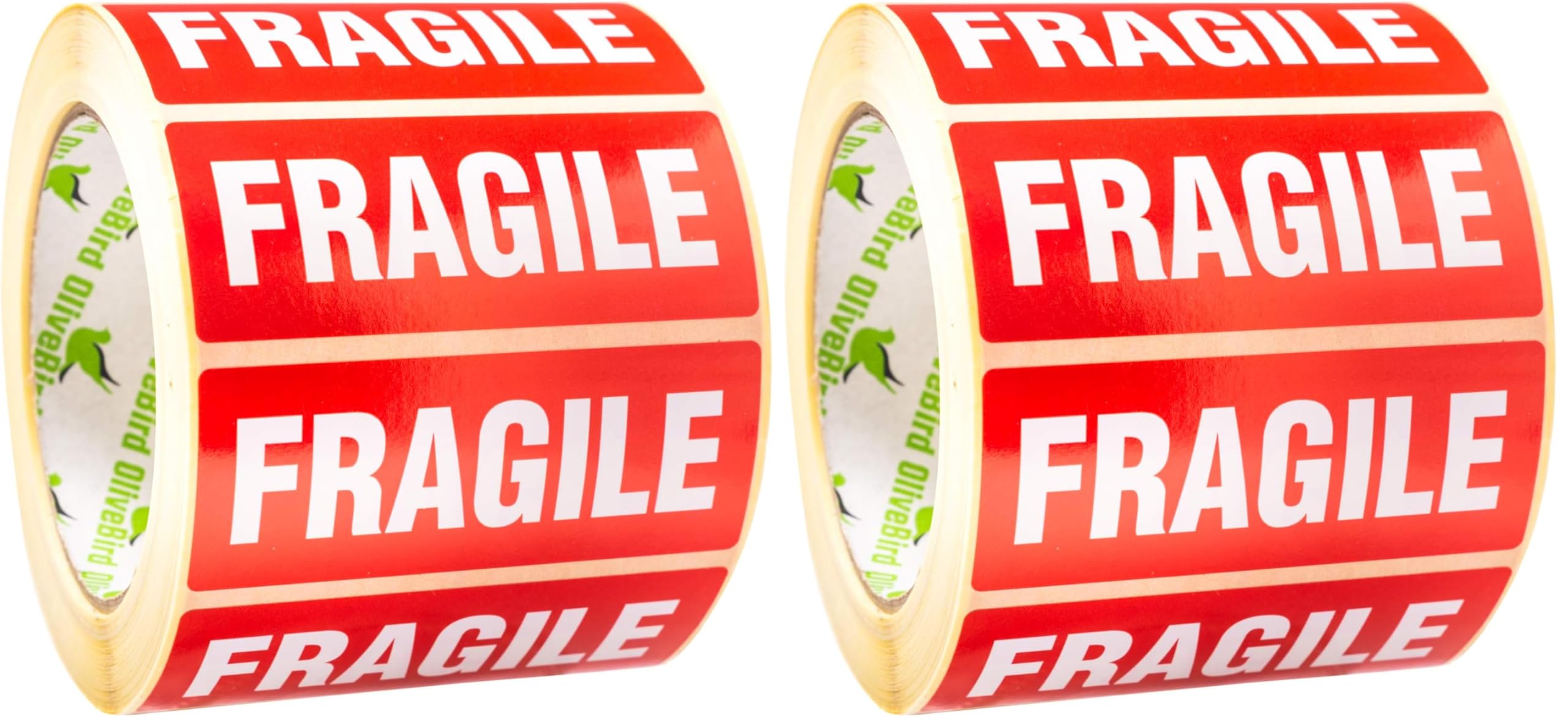 1000 x Fragile Autocollants 90 x 35 mm Rouleau Avec Texte Sur étiquette Fragile (Lot de 2)