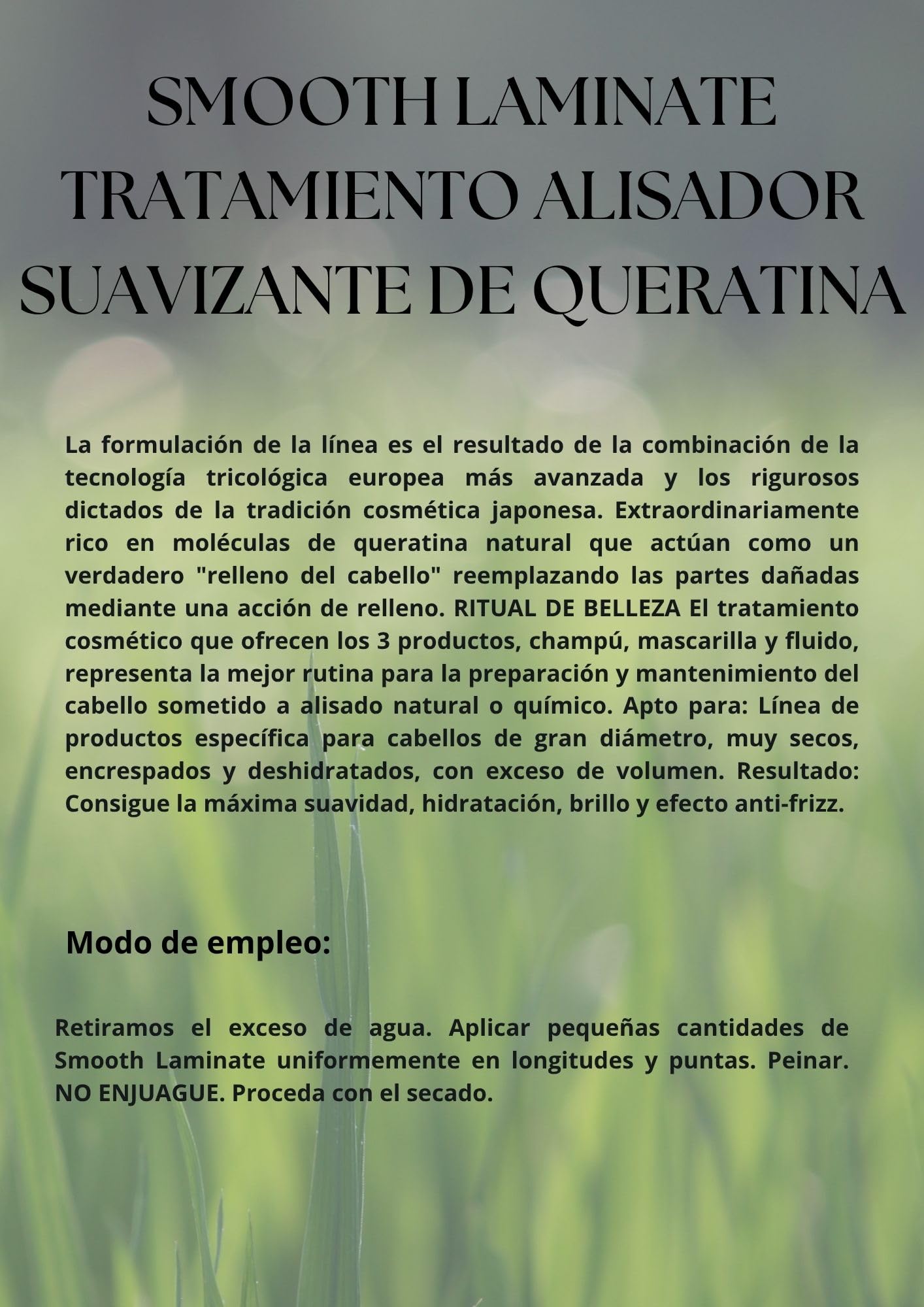 ALISADO DE QUERATINA - SMOOTH LAMINATE - LUX EXPERIENCE 250 ml. Crema Alisadora de Lujo para cabello Encrespado | ideal para Alisado Profesional en Casa | Recomendado por profesionales del cabello.
