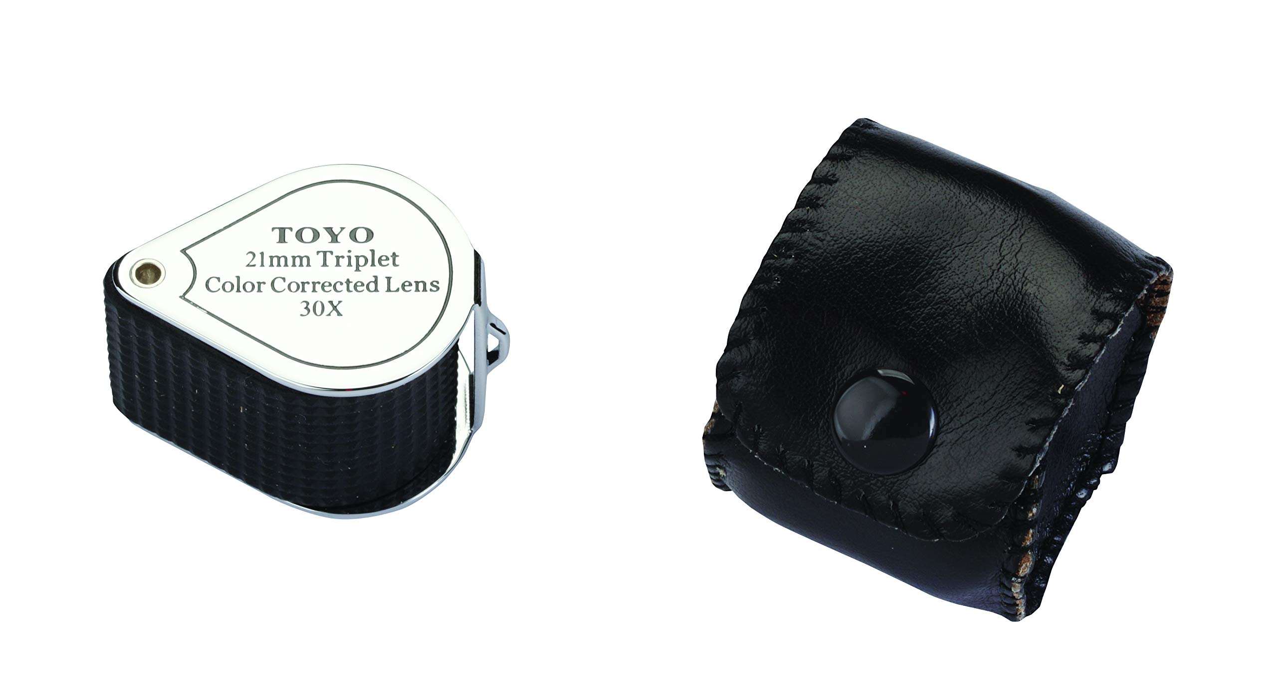 Toyo 30X21-B Professionelle Juwelierlupe, 30-fache Vergrößerung, 21 mm Dreilinse, Chrom