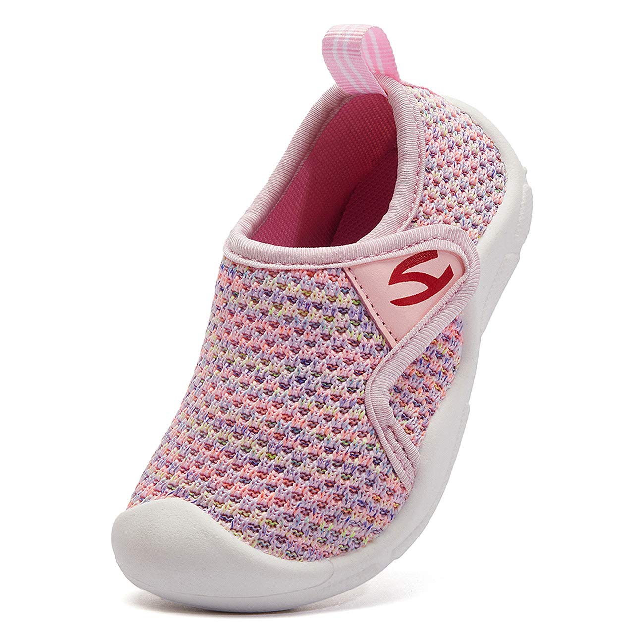 SMajong Zapatillas de Estar por Casa para Niños Antideslizantes Niña Niño Zapatos de Interior Zapatos para Bebé Primeros Pasos Zapatillas de Punto Transpirable 20-30 EU