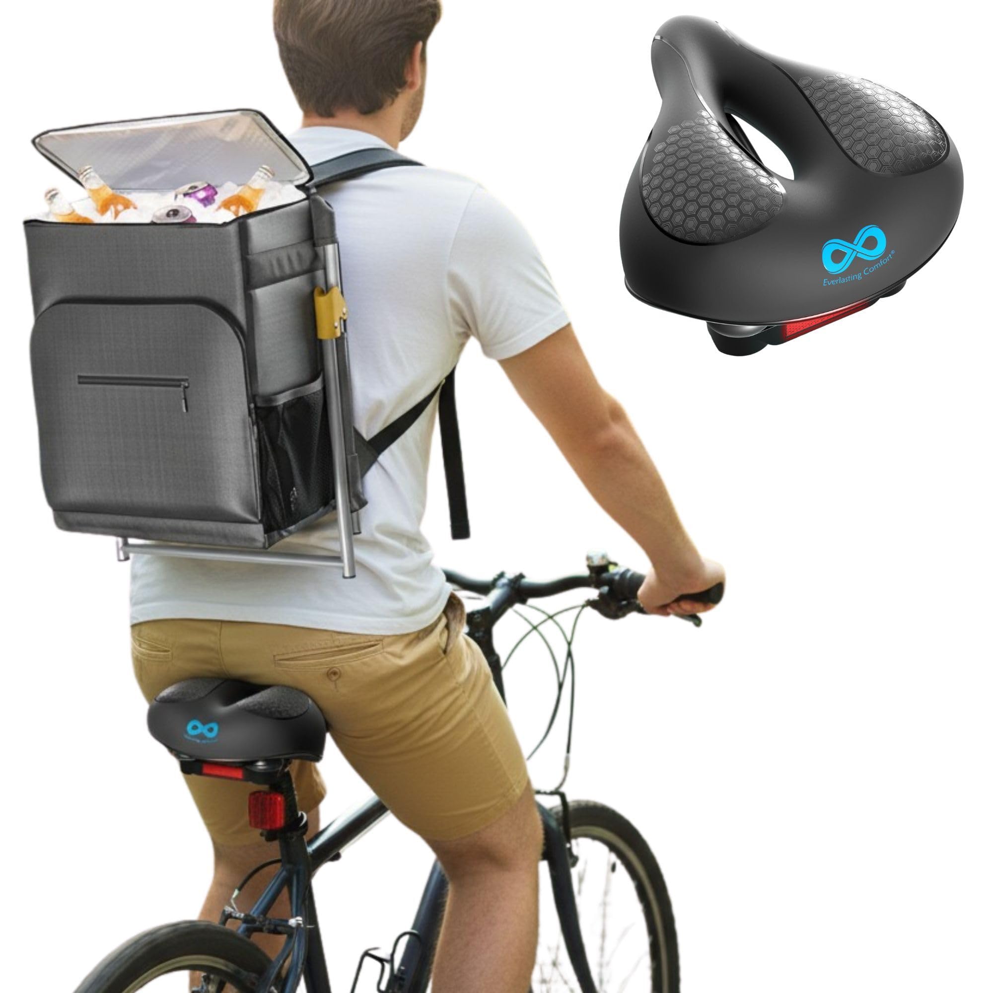 Everlasting Comfort Insulated Cooler Backpack – Leakproof & Spacious Backpack Cooler for Beach