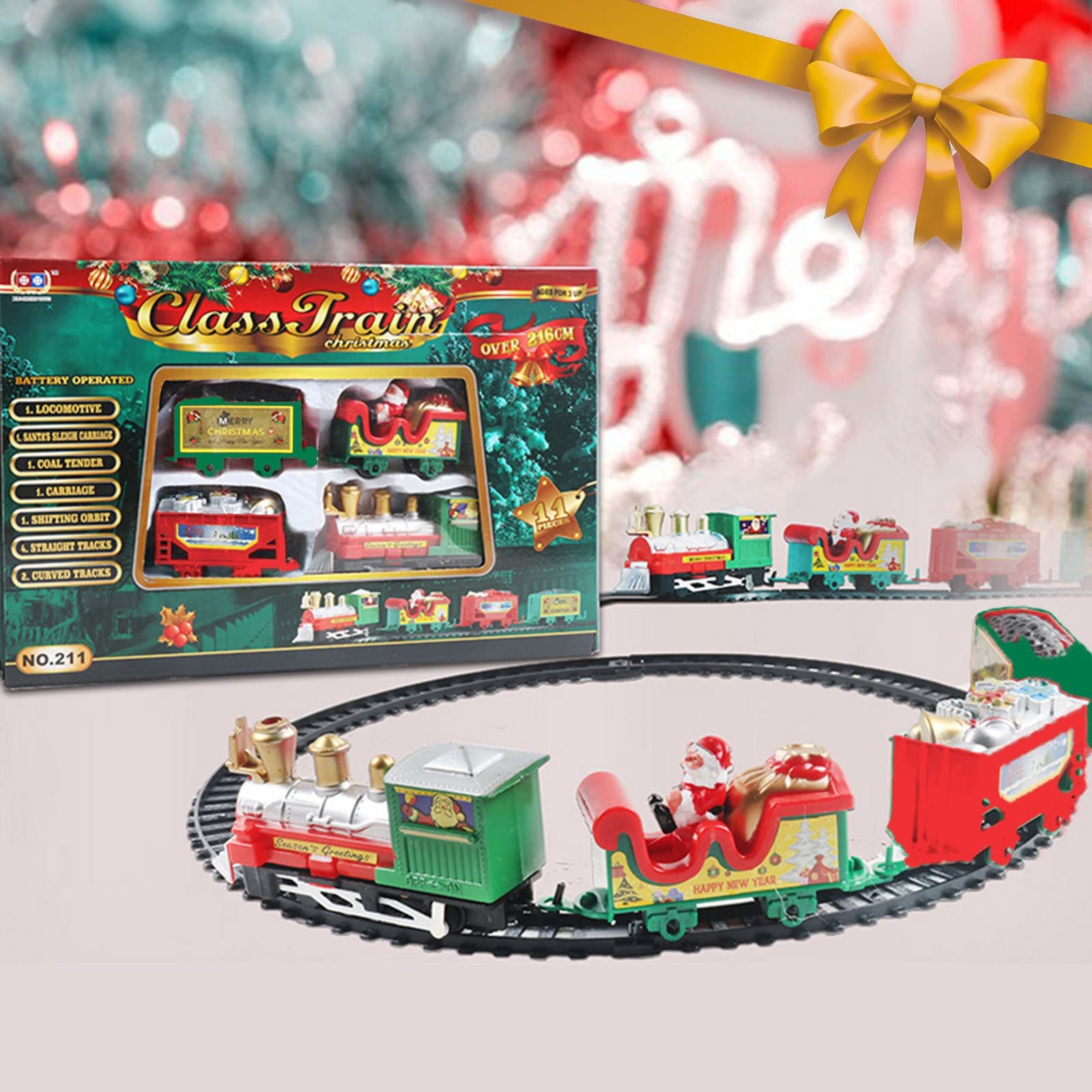 Buy Christmas Train Set Toy, Train Set Toys with Lights and Sounds