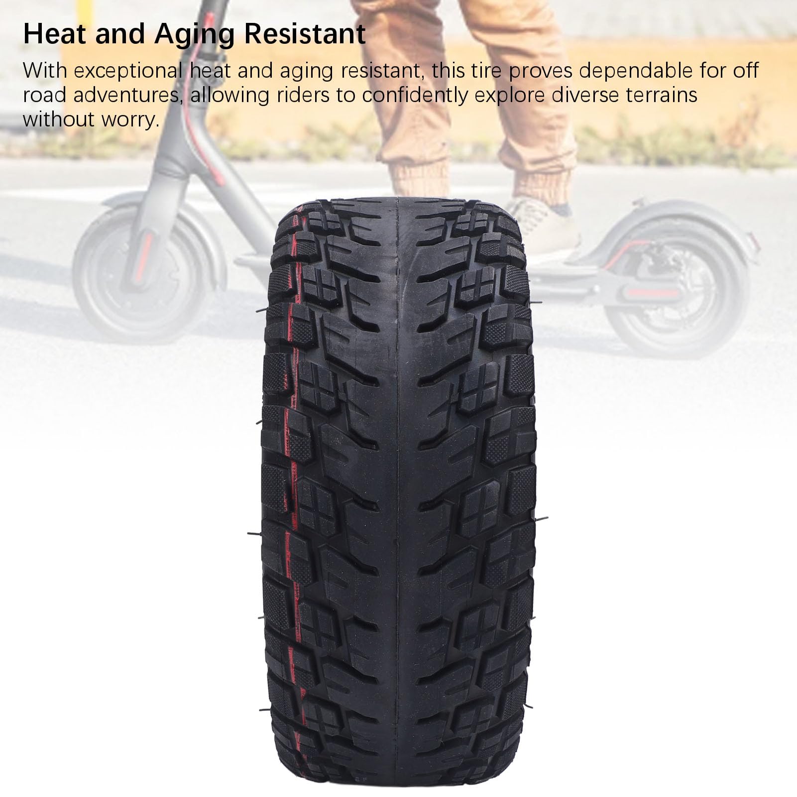 10 Pollici 85/65-6.5 Pneumatico per Vuoto Scooter Elettrico, Ruota Scooter Anti-slip Tubeless per la Sostituzione