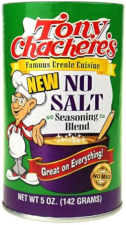Tony Chacheres, Creole No Salt Seasoning Blend, 5 Ounce