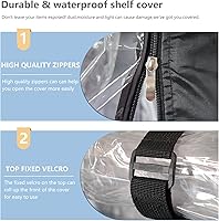 Vista 5 de Cubierta de Estante Impermeable, para Exteriores 600D de Servicio Pesado a Prueba de Polvo, Cubierta para Estantes de Almacenamiento