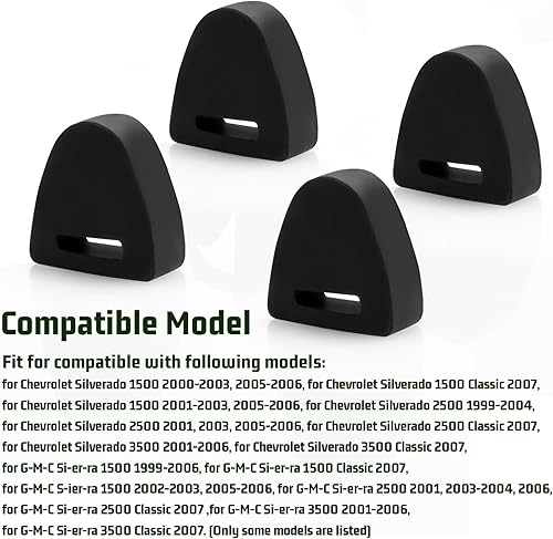 Miniatura 3 de 16633065 Parachoques de tope de puerta trasera para parachoques de goma derecho o izquierdo - Compatible con Chevy Silverado Si-er-ra Pickup